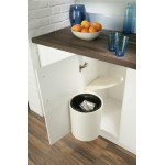 10L Kitchen Swing-out Bin - Cream and White